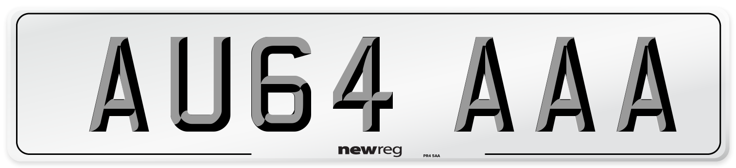 AU64 AAA Number Plate from New Reg